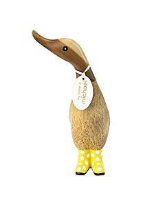 DCUK Duckling Spotted Welly Boots (Yellow)